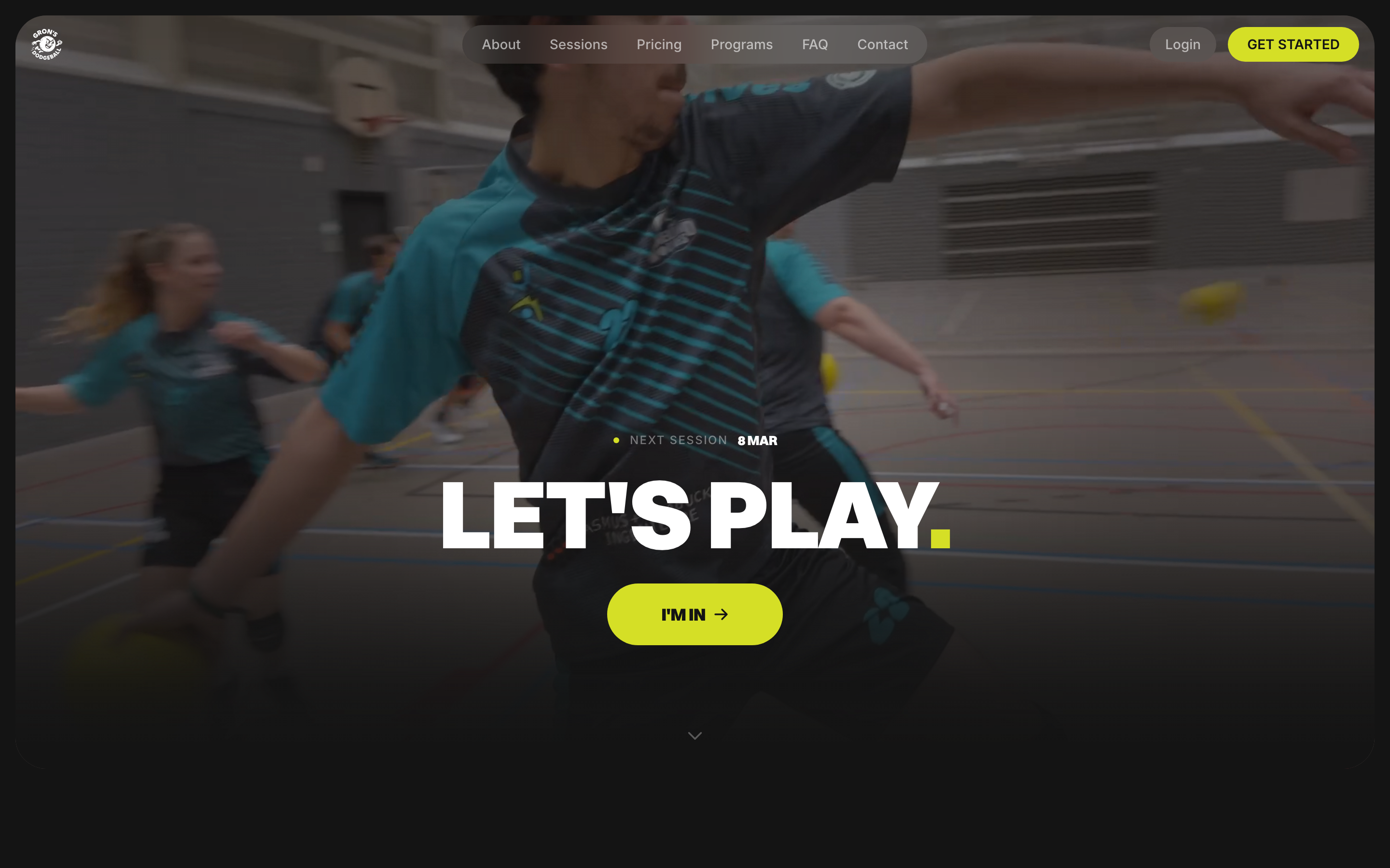 Gron's Dodgeball website